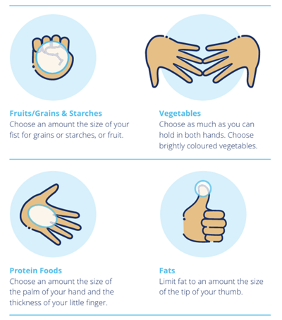 Hand portion guide